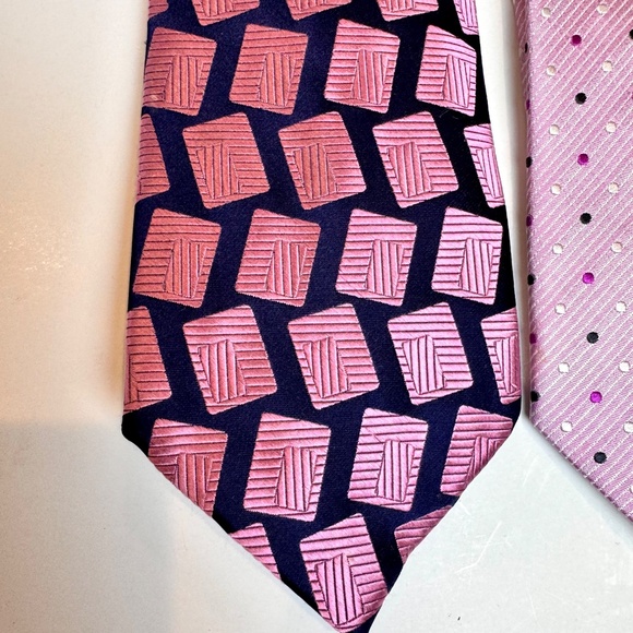 Trio of Men's Colorful 100% Silk Ties Perry Ellis G. Beene RBM - Picture 4 of 7